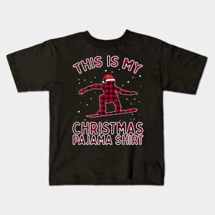 Snowboarding Shirt For Men Christmas Pajamas Xmas Gift Women Kids T-Shirt